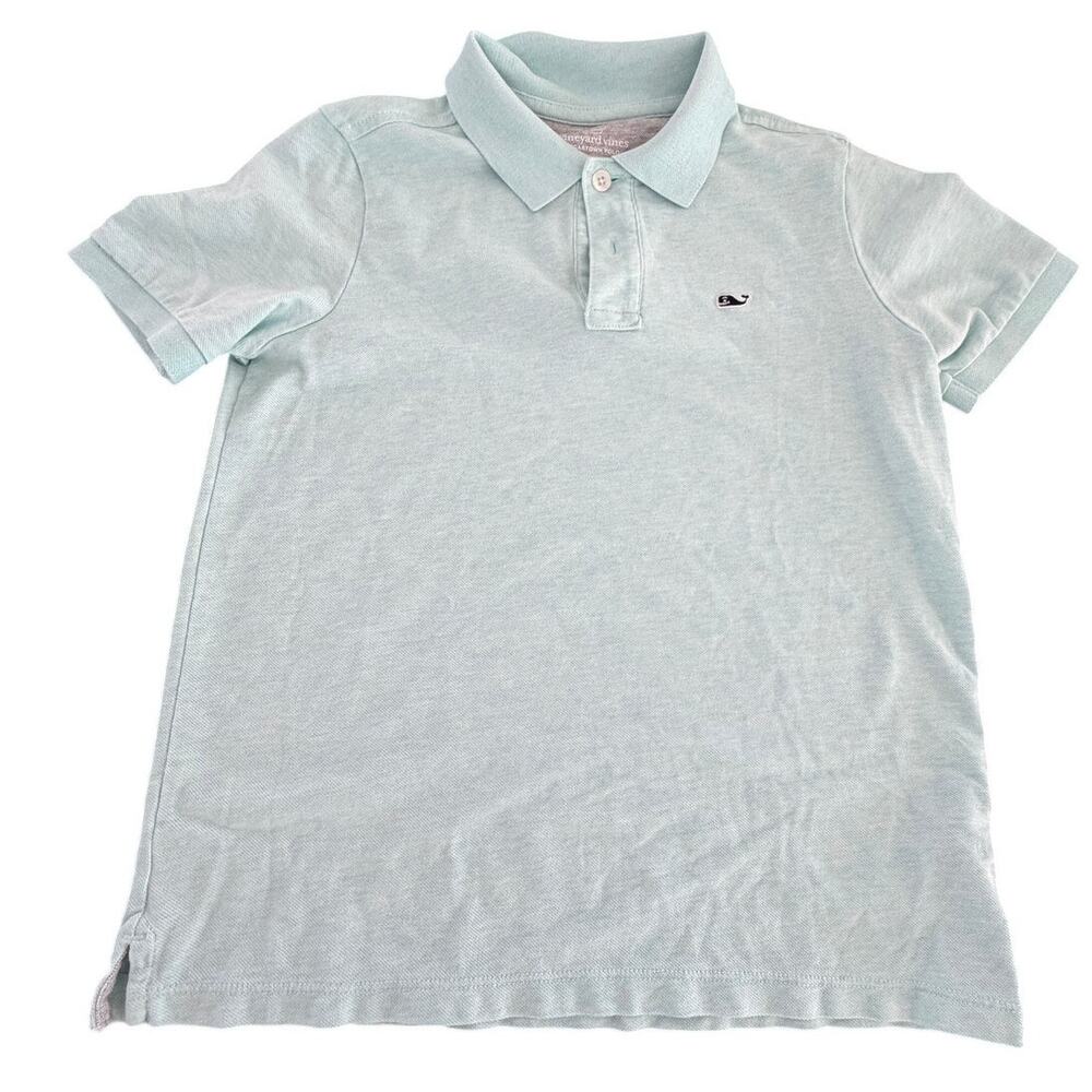 Vineyard Vines Edgartown Polo Shirt Boys Size S Mint Green Short Sleeve